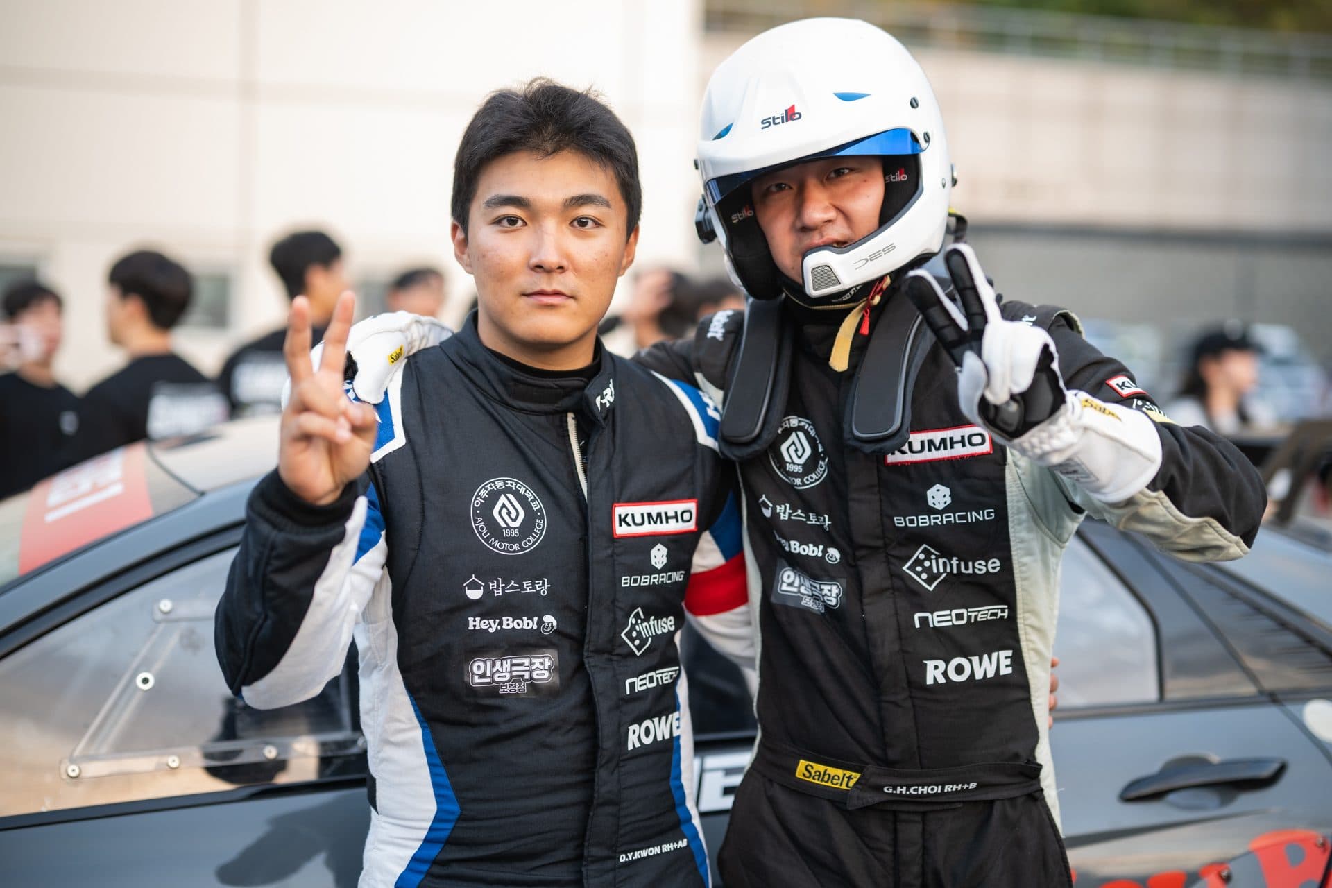 5라운드 2위로 자력 시즌 챔피언을 확정한 최근환·권도윤(BOBRACING X 아주자동차대학교) 조